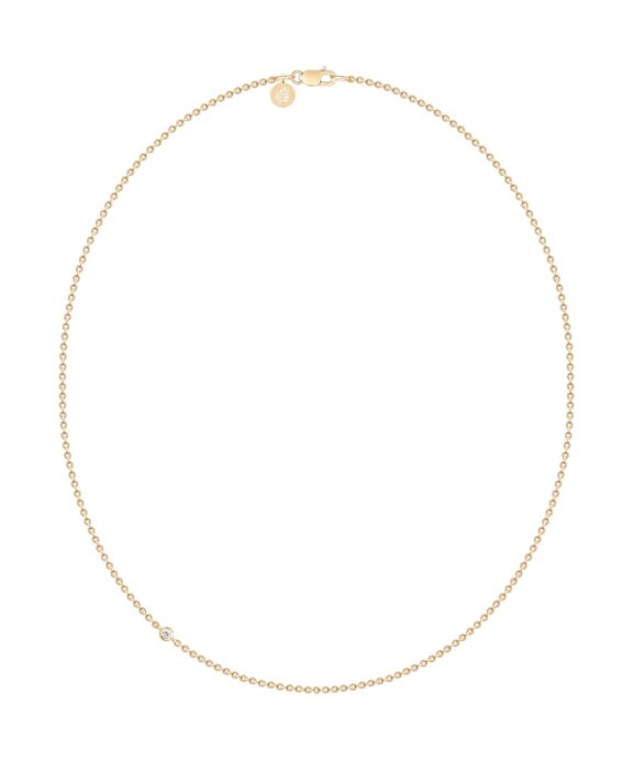JULIE SANDLAU FINA HALSKÆDE FORGYLDT SØLV 50 CM - NL549GDCZ50