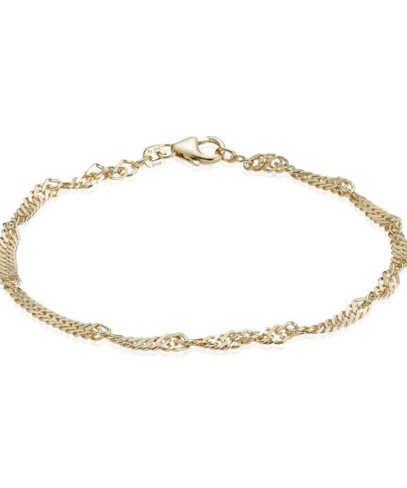 BNH SINGAPORE ARMBÅND 8 KARAT GULD 2,3 BRED 17 CM - SGP823017C
