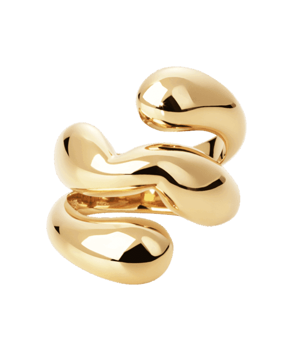 CAMILLE BRINCH TWISTY PUFFER RING FORGYLDT SØLV - TPUR-FG