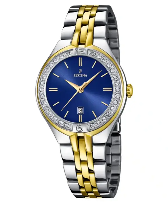 FESTINA UR DAME MED BLÅ SKIVE - F16868/3