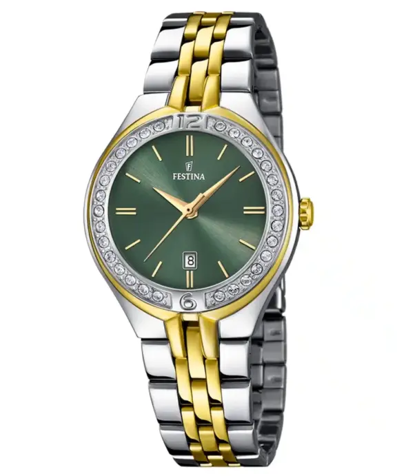 FESTINA UR DAME MED GRØN SKIVE - F16868/4