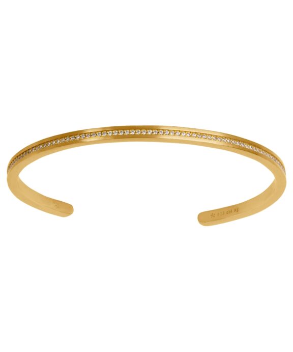 BYBIEHL GRACE BANGLE SPARKLE ARMRING METAL FORGYLDT MED STEN - 2-5001A-GP-B