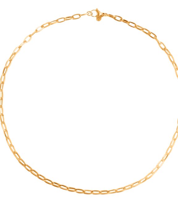BYBIEHL LINKS HALSKÆDE STÅL FORGYLDT - 3-1511-GP-S