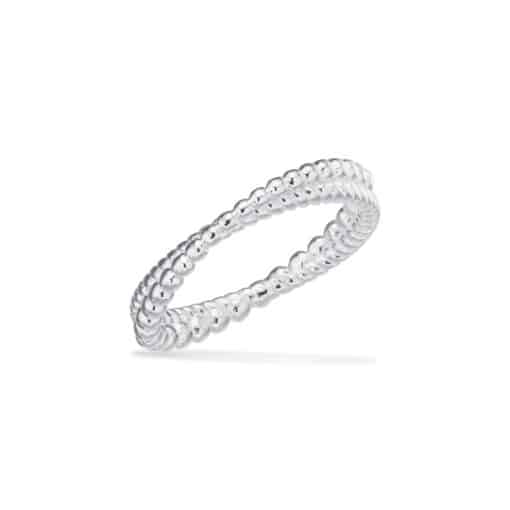 SCROUPLES RING PIGE SØLV MED KUGLER OG SNOET - 729842