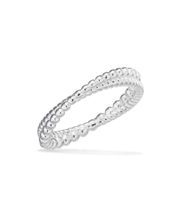 SCROUPLES RING PIGE SØLV MED KUGLER OG SNOET - 729842