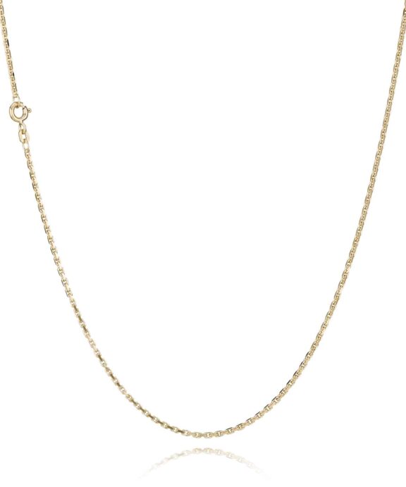 BNH ANKER FACET HALSKÆDE 14 KARAT GULD 1,4 MM BRED 50 CM - A1405050F