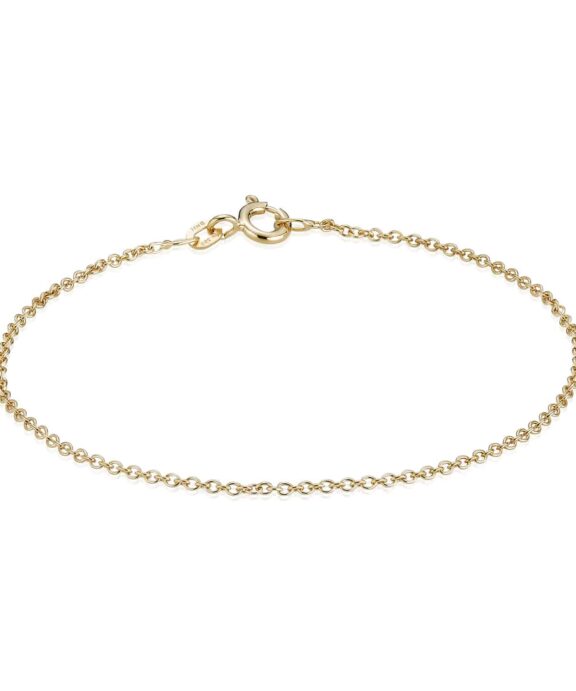 BNH RUND ANKER ARMBÅND 14 KARAT GULD 1,5 MM BRED 18,5 CM - AR1404018F
