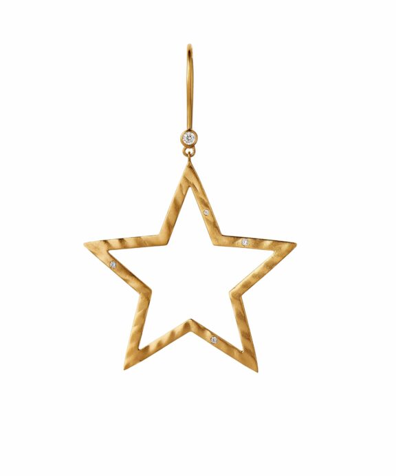 STINE A ØRERING SØLV FORGYLDT SHINING STAR - 1371-02-S