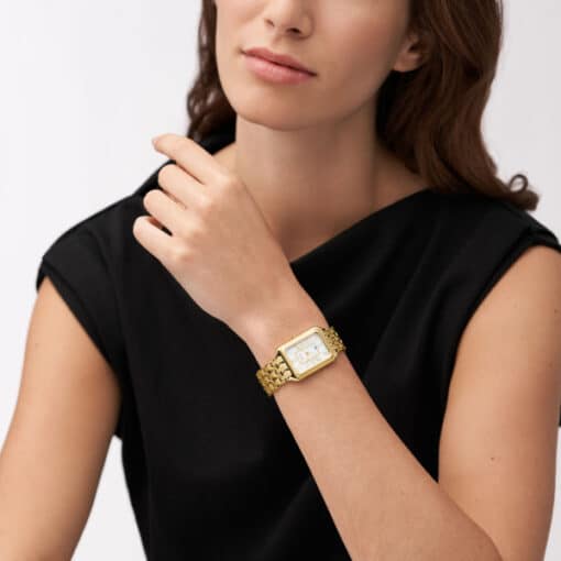 FOSSIL RAQUEL FIREKANTET UR DAME GULD FARVET - ES5304 - Image 2