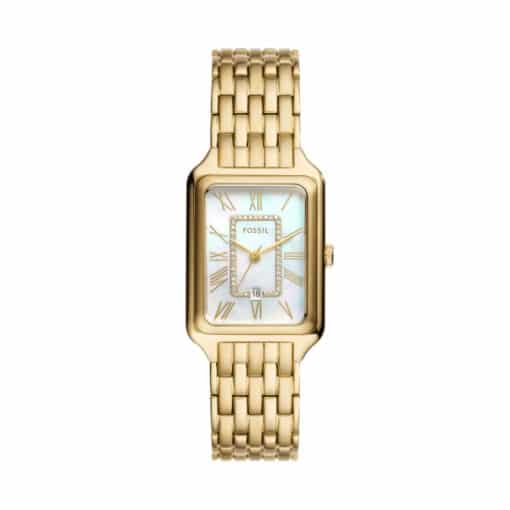 FOSSIL RAQUEL FIREKANTET UR DAME GULD FARVET - ES5304