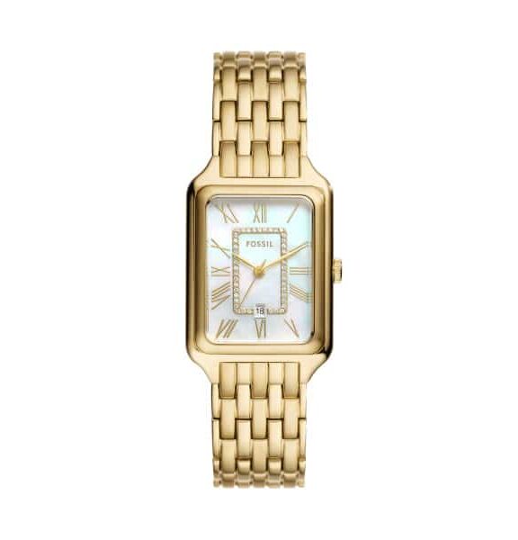 FOSSIL RAQUEL FIREKANTET UR DAME GULD FARVET - ES5304