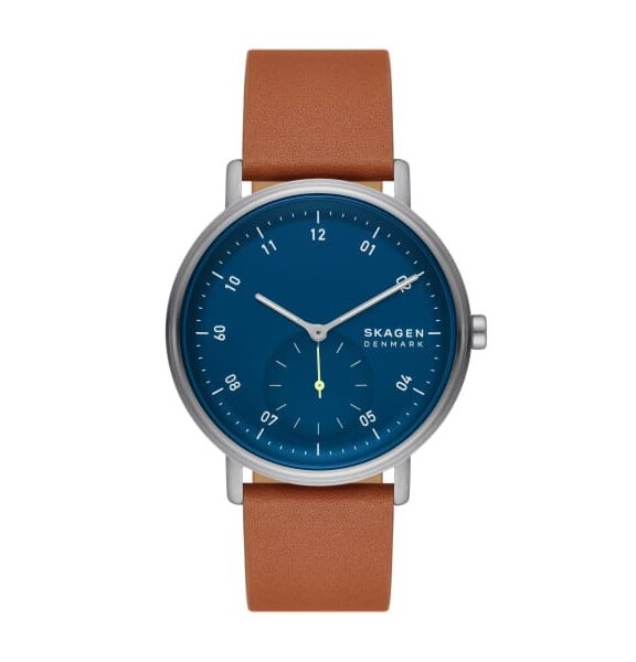SKAGEN KUPPEL UR HERRE MED LÆDERREM - SKW6888
