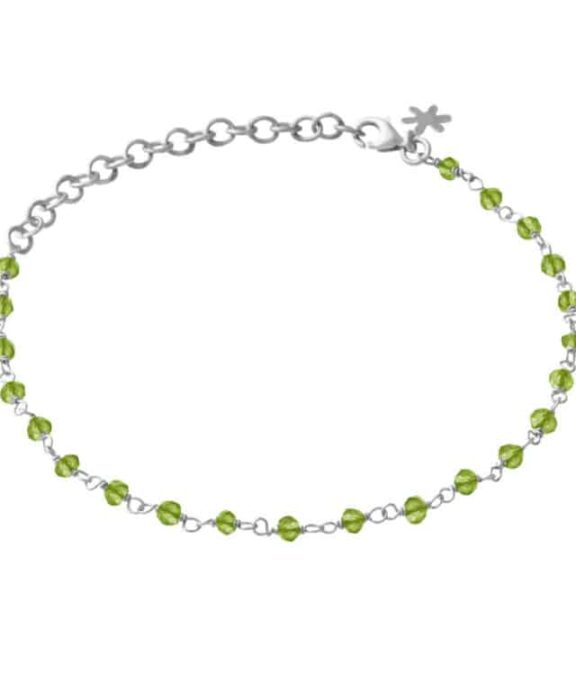 SUSANNE FRIIS BJØRNER SØLV ARMBÅND MED PERIDOT - 1433-1-135