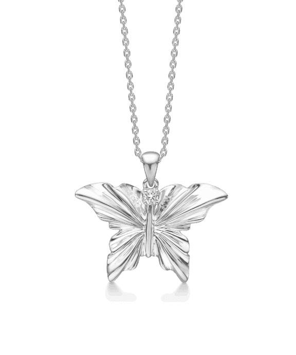 MADS Z MONARCH HALSKÆDE I SØLV MED EN HVID TOPAS - 2126155