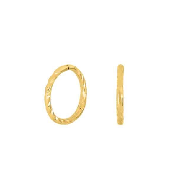 SIERSBØL CREOLER FACET SØLV FORGYLDT 12 MM - 30125065900