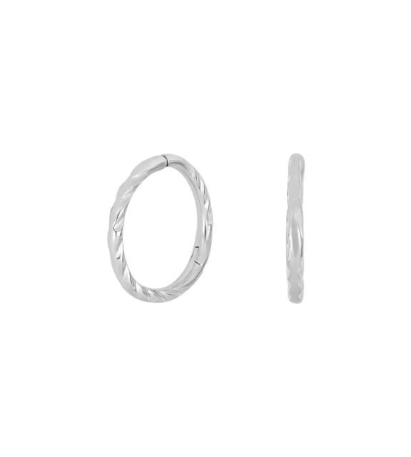 SIERSBØL CREOLER FACET SNOET SØLV 14 MM - 30125070900