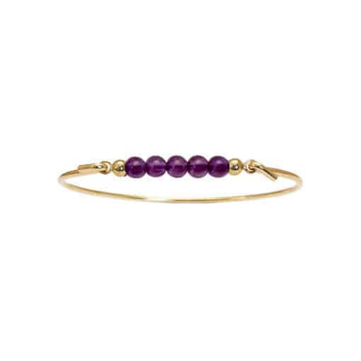 HEIRING MULTI ARMRING I FORGYLDT SØLV MED AMETYST X-SMALL 16 CM - 53-4-53FG