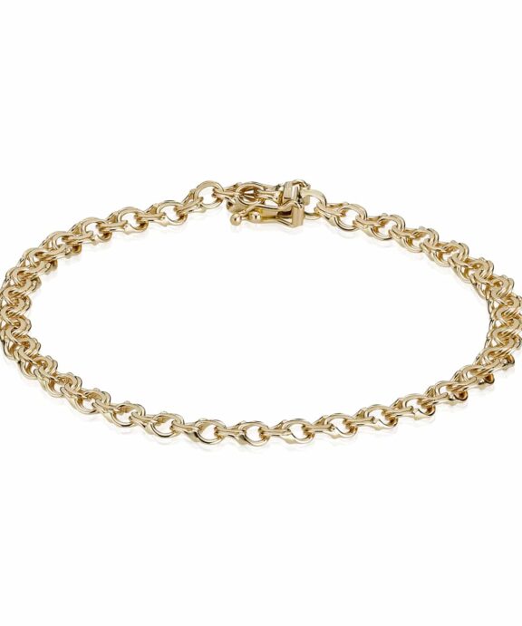 BNH BISMARK ARMBÅND 14 KARAT GULD 4,5MM BRED 18,5 CM - B1445018K