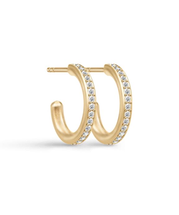 JULIE SANDLAU INFINITY HOOP SMALL ØRERINGE FORGYLDT SØLV - HPS48GD