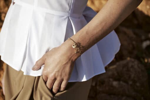 HEIRING MULTI TOP TIL ARMRING I FORGYLDT SØLV MED LAPIS - 53-4-24FG - Billede 2