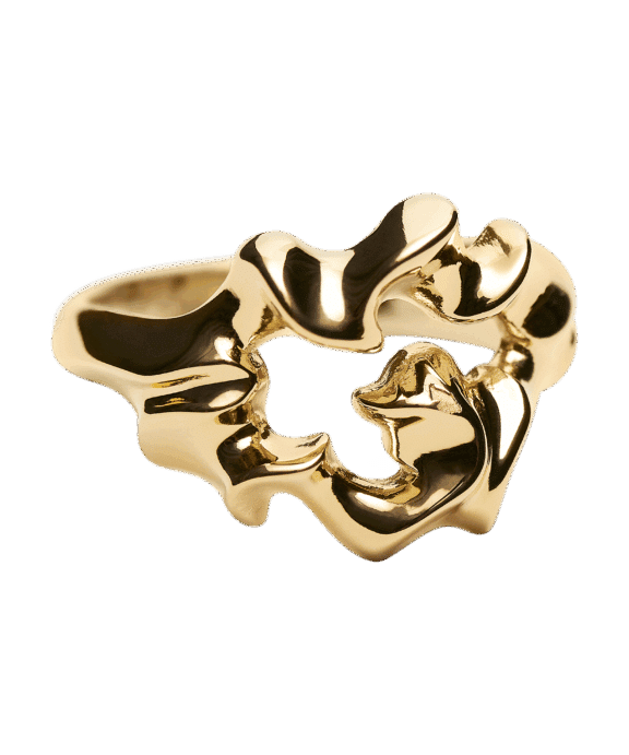 CAMILLE BRINCH INFINITY FLAMES RING FORGYLDT SØLV - IFLR-FG