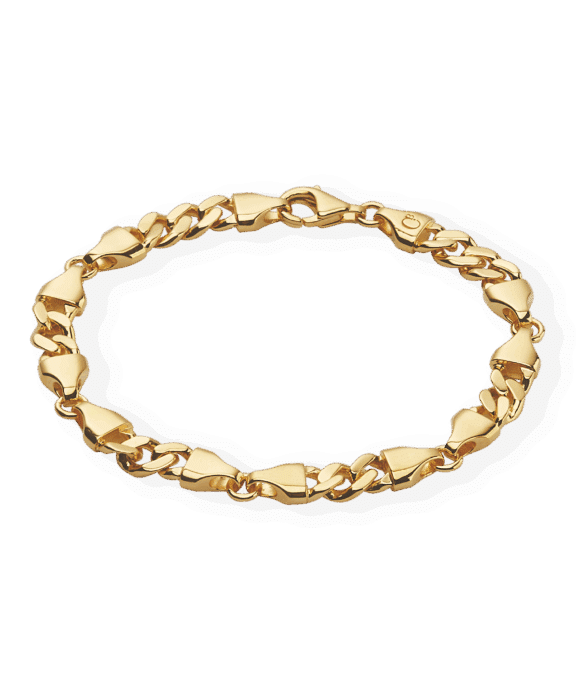 CAMILLE BRINCH MEDIUM ARMBÅND FORGYLDT SØLV 17 CM - MCBA-FG-17