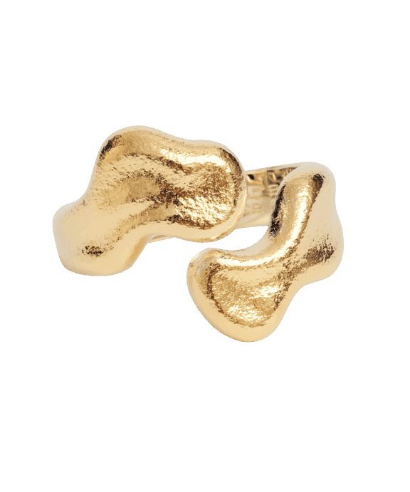 CAMILLE BRINCH OPEN REBEL RING FORGYLDT SØLV - ORR-FG