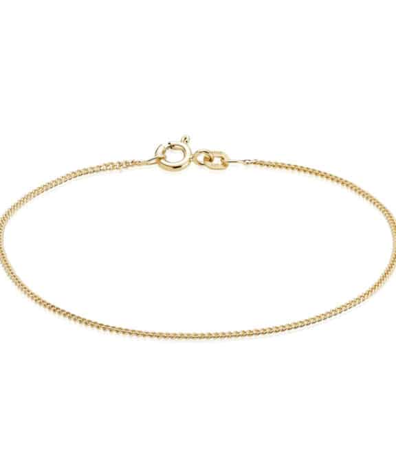 BNH AMRBÅND PANSER FACET I 8 KARAT GULD 18,5 CM - P805518F