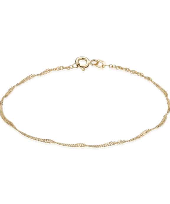 BNH SINGAPORE ARMBÅND 8 KARAT GULD 1,5 MM BRED 17 CM - SGP815017F