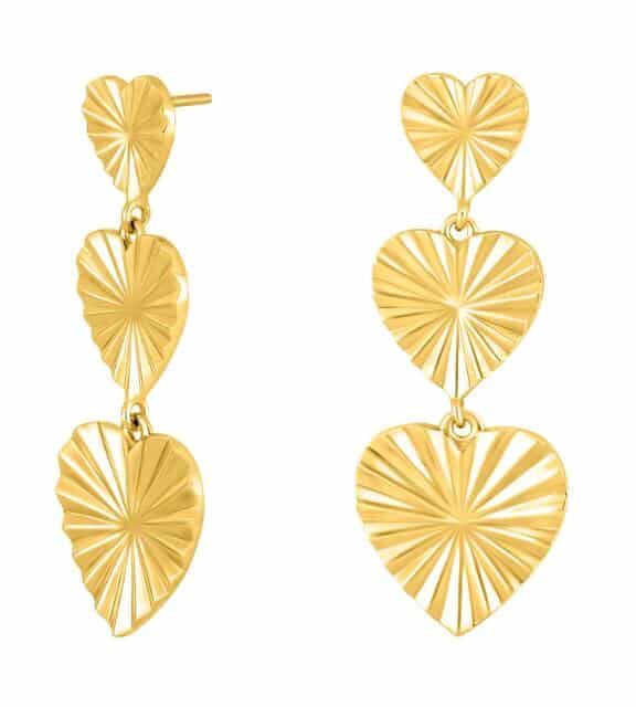 NORDAHL JEWELLERY ACTOR HJERTE ØREHÆNGER I SØLV FORGYLDT - 30260385900