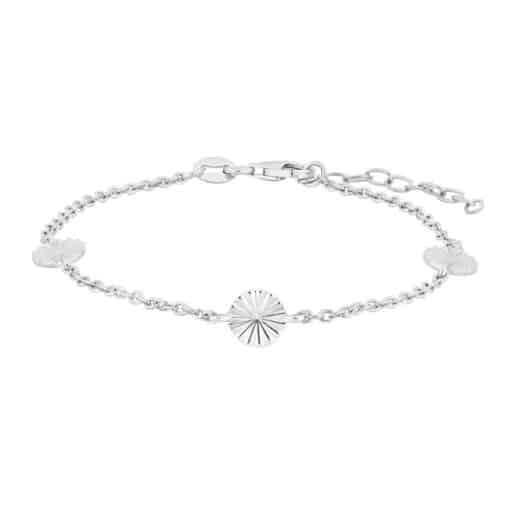 NORDAHL JEWELLERY ACTOR SØLV ARMBÅND MED PLISSÉ CIRKLER - 80260080900