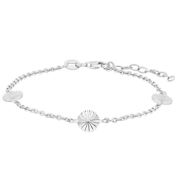NORDAHL JEWELLERY ACTOR SØLV ARMBÅND MED PLISSÉ CIRKLER - 80260080900