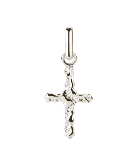 CAMILLE BRINCH CROSS CONTRAST CHARM SØLV VEDHÆNG - CCOC-P