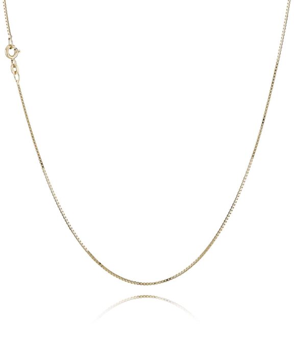 BNH HALSKÆDE 8 KARAT GULD VENEZIA 1,3 MM BRED 36 CM LANG - V813036F