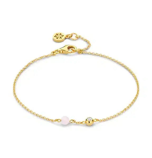 SPIRIT ICONS LUCKY ARMBÅND FORGYLDT PINK - 20582