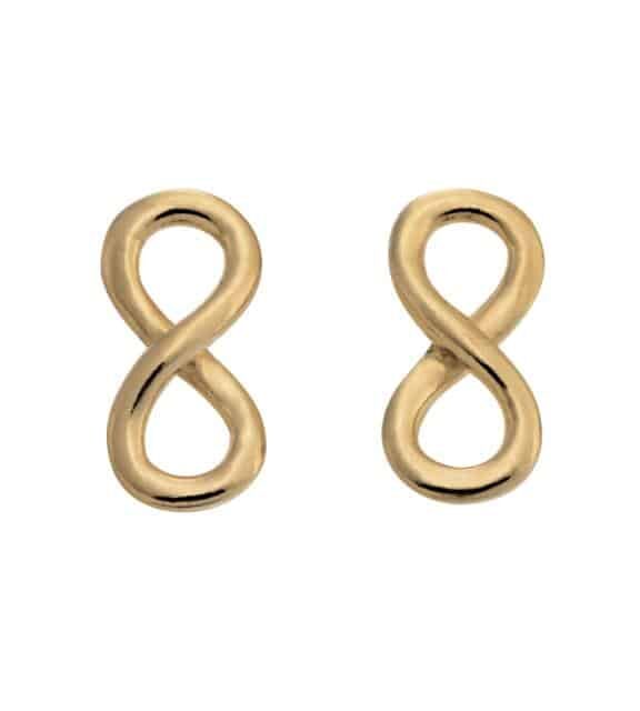 NORDAHL JEWELLERY SØLV FORGYLDT ØRERINGE MED UENDELIGHEDSTEGN - 30254055900