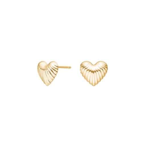 NORDAHL JEWELLERY STOR HJERTE ØRESTIKKER I FORGYLDT SØLV - 30600085900