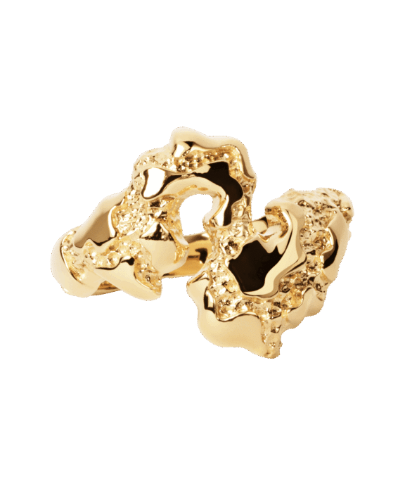 CAMILLE BRINCH BIG FUSION CONTRAST RING FORGYLDT SØLV - BFCOR-FG