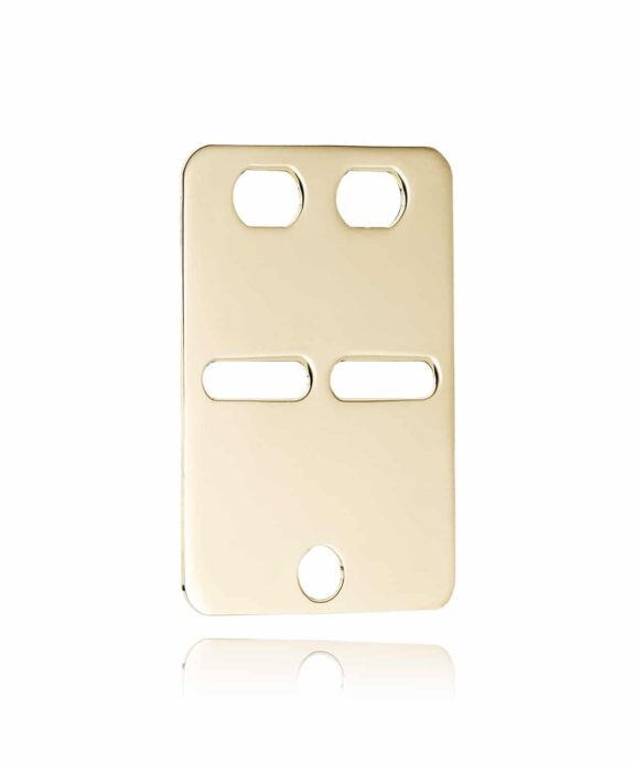 BNH ID PLADE STOR 8 KARAT GULD 34X22 MM - ID8050S