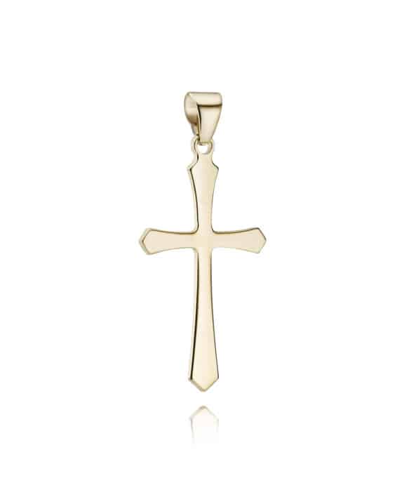 BNH VEDHÆNG KORS LILLE I 14 KARAT GULD 13X20 MM - K14090L