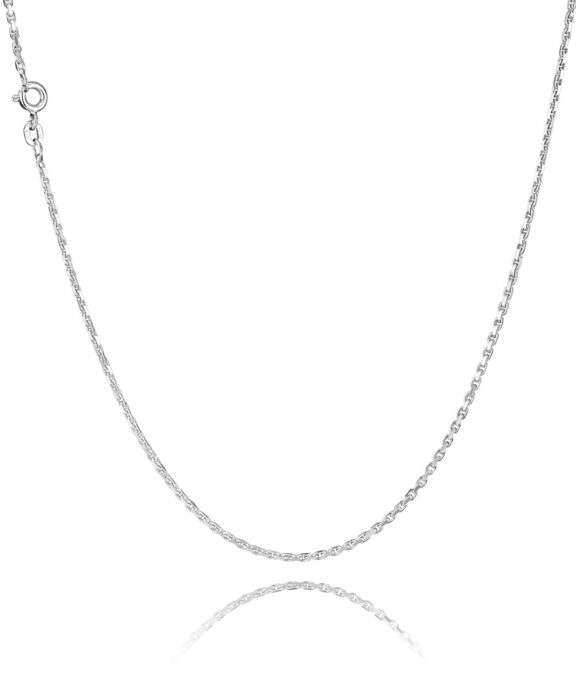 BNH SØLV ANKER FACET HALSKÆDE 1,7 MM BRED OG 50 CM LANG - SA06050F