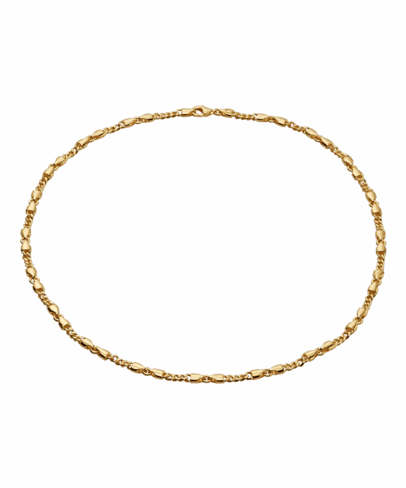 CAMILLE BRINCH LILLE CB CHOKER HALSKÆDE FORGYLDT SØLV 45 CM - LCBC-FG-45