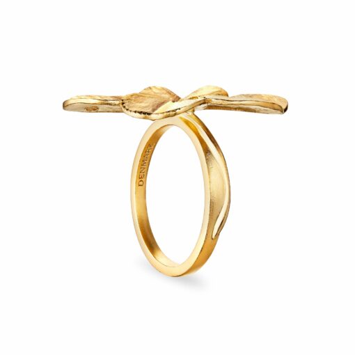 FLORA DANICA FIRKLØVER STATEMENT RING FORGYLDT SØLV - FLC-STRI-G - Image 4