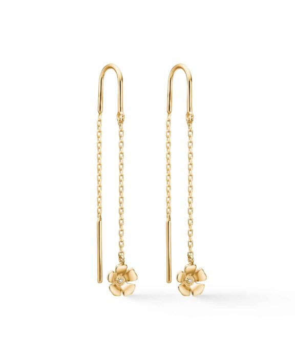 MADS Z FLEUR 14 KARAT ØRERINGE MED DIAMANTER - 1501108