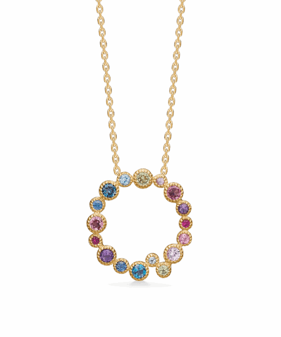 MADS Z LUXURY RAINBOW PETIT 14 KARAT GULD HALSKÆDE - 1534066