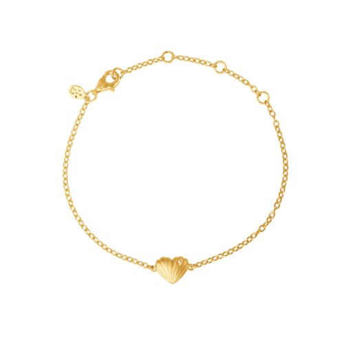 BYBIEHL JUST LOVE ONE HEART ARMBÅND FORGYLDT SØLV - 2-4502-GP