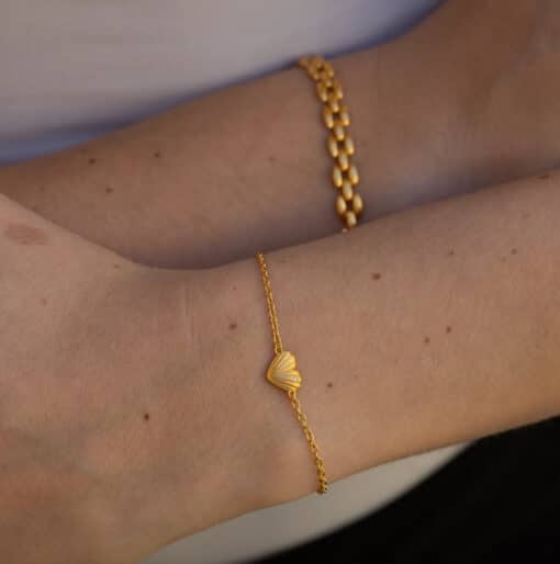 BYBIEHL JUST LOVE ONE HEART ARMBÅND FORGYLDT SØLV - 2-4502-GP - Image 3