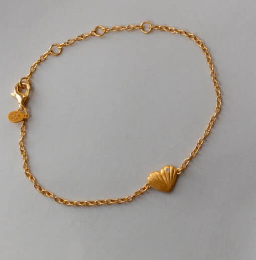 BYBIEHL JUST LOVE ONE HEART ARMBÅND FORGYLDT SØLV - 2-4502-GP - Image 4