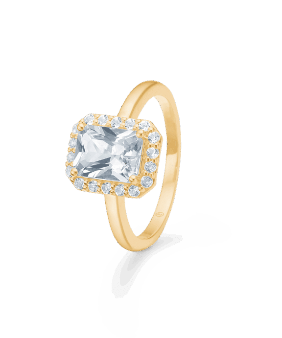 MADS Z CELESTIAL BY MEDINA 8 KARAT GULD RING MED TOPAS - 3346900