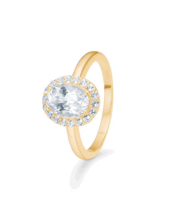 MADS Z CELESTIAL BY MEDINA 8 KARAT GULD RING MED TOPAS - 3346901